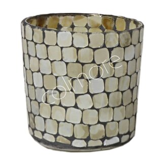Colmore Votiive mozaïek bruin glas 13x13x13 Colmore Votiive mozaïek bruin glas 13x13x13