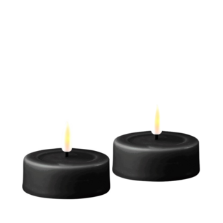 Deluxe Homeart Black LED Tealights Black groot Ø6,1cmx4,5cm 2 pcs Deluxe Homeart Black LED Tealights Black groot Ø6,1cmx4,5cm 2 pcs