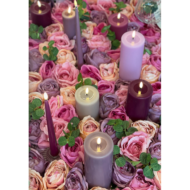 Deluxe Homeart Lavendel Real Flame LED Candle Ø7,5 x15cm