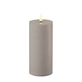 Deluxe Homeart Grey Outdoor Real Flame LED Candle Ø 7,5x15 cm Deluxe Homeart Grey Outdoor Real Flame LED Candle Ø 7,5x15 cm