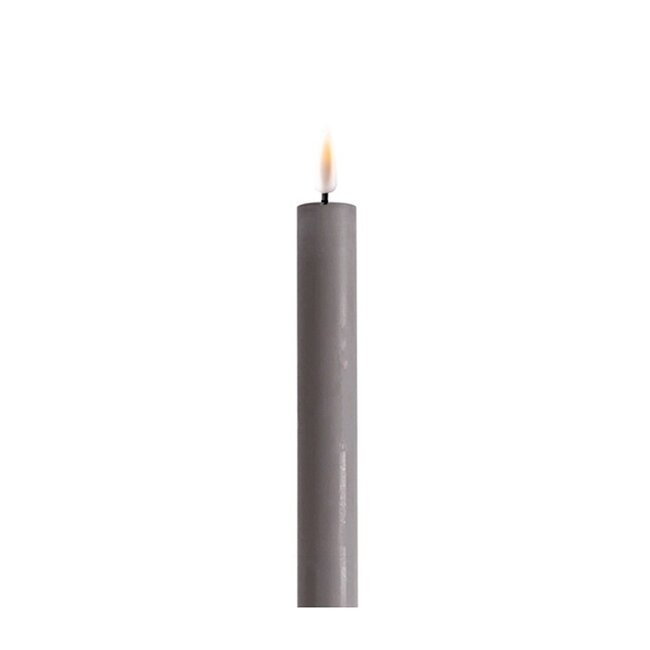 Deluxe Homeart Grey LED Dinner Candle Ø 2,2x15 cm (2 stuks)
