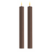 Deluxe Homeart Mocca LED Dinner Candle 2 stuks Ø9.2,2 x 24 cm