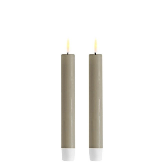 Deluxe Homeart Sand LED Dinner Candle Ø 2,2x15 cm (2 stuks)