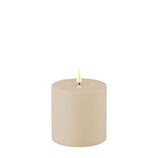 Deluxe Homeart Dust Sand Outdoor Real Flame LED Candle Ø 10x10 cm