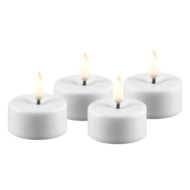 Deluxe Homeart Cream LED Tealights  Ø3,5x4cm 4 pcs