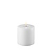 Deluxe Homeart White Real Flame LED Candle Ø10x10cm