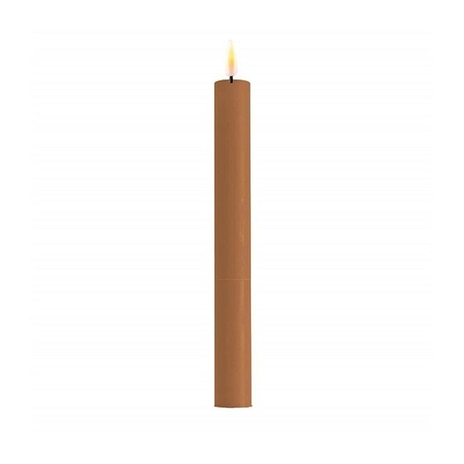 Deluxe Homeart Caramel LED Dinner Candle 2 stuks Ø9.2,2 x 24 cm