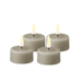 Deluxe Homeart Sand LED Tealights  Ø3,5x4cm 4 pcs