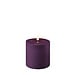 Deluxe Homeart Dark Purple Real Flame LED Candle Ø10x10cm