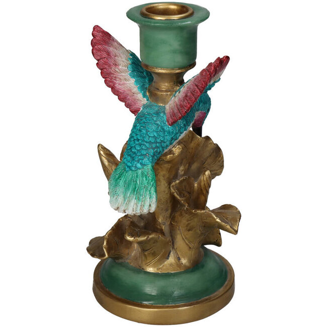 Kersten Kandelaar Vogel Multi 10x9x18cm emerald-brons