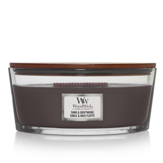 Woodwick Sand & Driftwood Ellipse WoodWick© HearthWick Flame© 50h