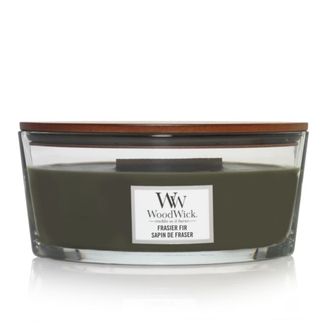 Woodwick Frasier Fir Ellipse WoodWick© HearthWick Flame© 50h