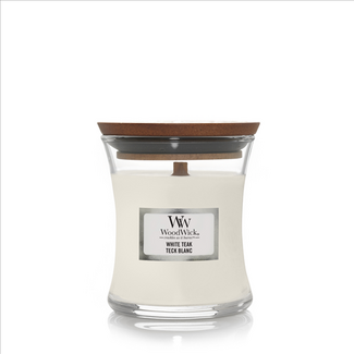Woodwick White Teak Mini Candle WoodWick© 20h.