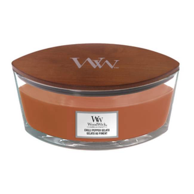 Woodwick Chilli Pepper Gelato Ellipse WoodWick© HearthWick Flame© 50h