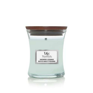 Woodwick Sagewood & Seagrass Mini Candle WoodWick© 20h.