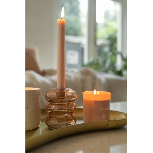 Zusss Geurkaars in glas tropisch hout dream oudroze