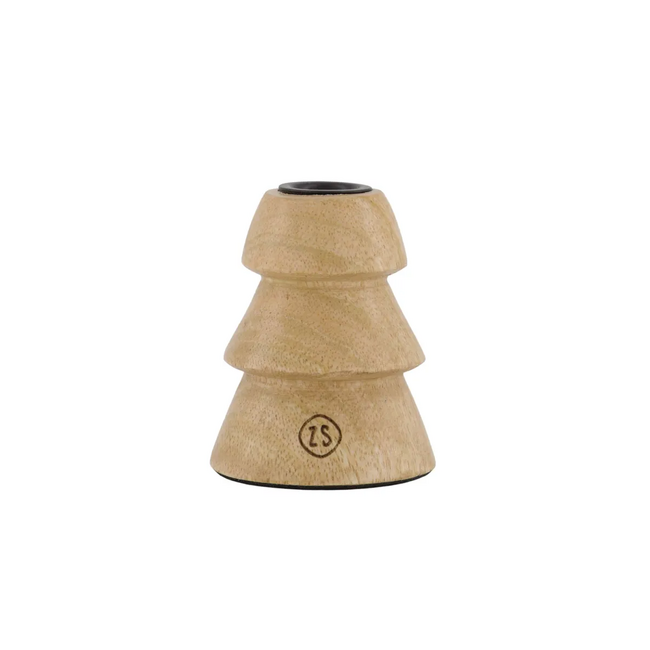 Zusss Houten kandelaar kerstboom S naturel