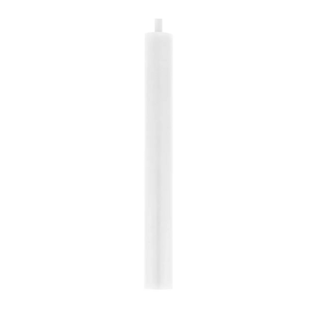 Zusss 4 rustieke kaarsen 20cm wit