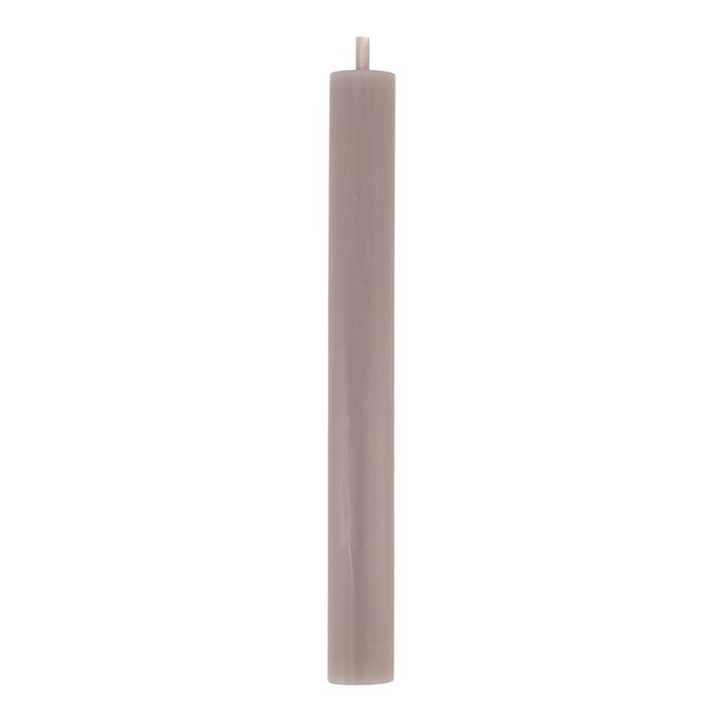 Zusss 4 rustieke kaarsen 20cm warmgrijs