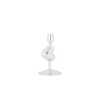 Zusss Kandelaar glas hartje zilver
