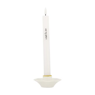 Zusss Set van 2 ledkaarsen c'est la vie wit/zwart