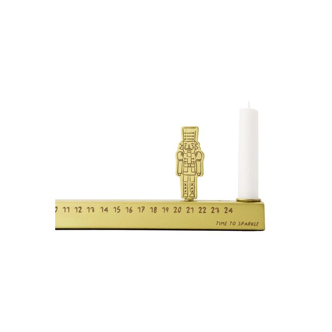 Zusss Adventkalender metaal notenkraker goud