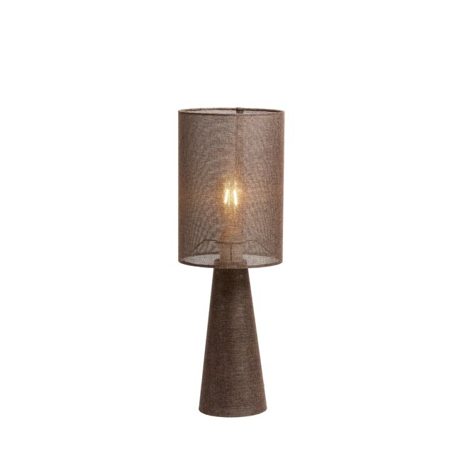 Light & Living Tafellamp Ø20x58 cm MICKY linnen bruin