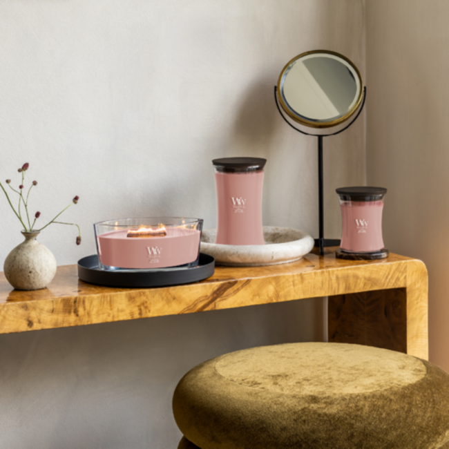 Woodwick Rose Blush Medium Candle WoodWick© 60h.