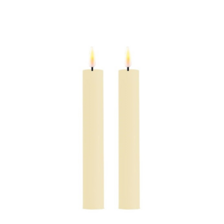 Deluxe Homeart Cream LED Dinner Candle Ø 2,2x15 cm (2 stuks)
