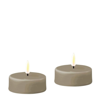 Deluxe Homeart Sand LED Tealights groot Ø6,1cm x4,5cm 2 pcs
