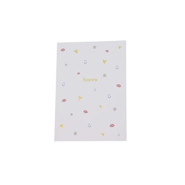 Zusss Wenskaart hoera multicolor