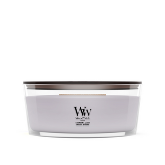 Woodwick Lavender & Cedar Ellipse WoodWick© HearthWick Flame© 50h