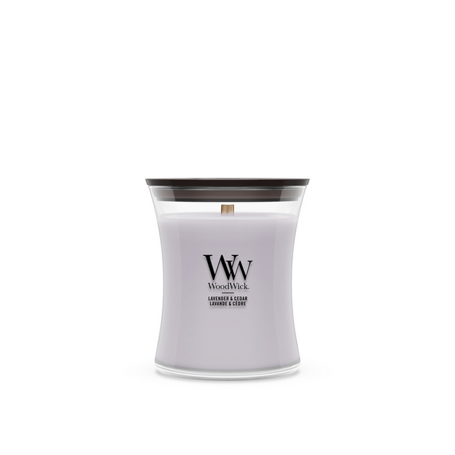Woodwick Lavender & Cedar Medium Candle WoodWick© 60h.