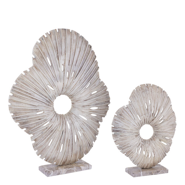 PTMD Vija Beige casted alu organic open statue S