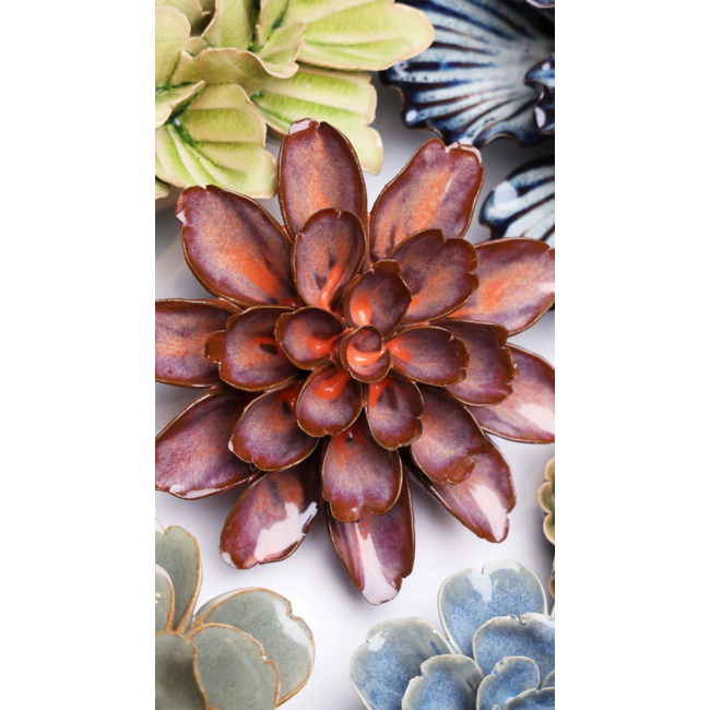 Chive Inc Keramieken bloem Peach Mocha Cornflower