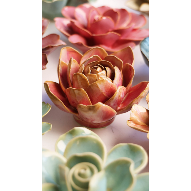 Chive Inc Keramieken bloem Rose Quartz Pink Narcissus