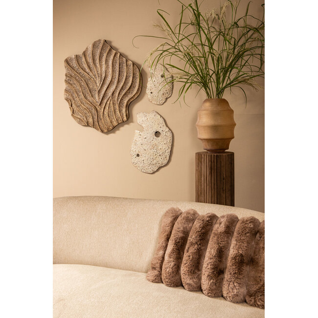 PTMD Abbie Beige MDF wavy organic wall panel L