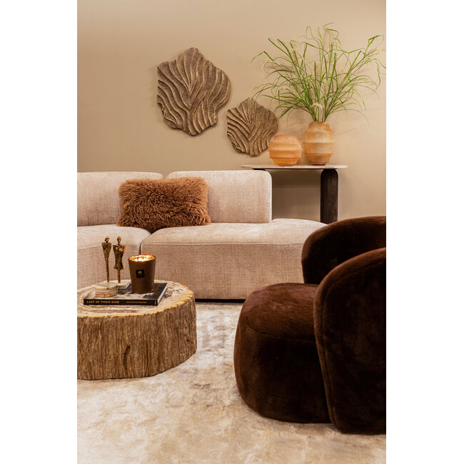 PTMD Abbie Beige MDF wavy organic wall panel L