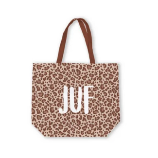 Canvas Tas Leopard Juf – Panterprint – 48x38 cm