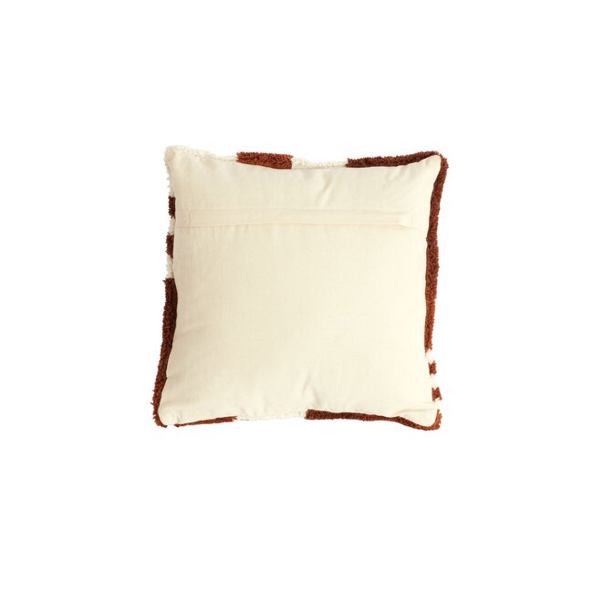 Light & Living Kussen 45x45 cm SYLINA crème+donker oranje+bruin