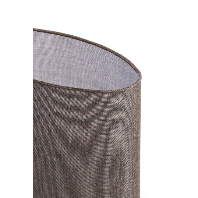 Light & Living Kap ovaal 38-17,5-28 cm BRANFO linnen donker bruin