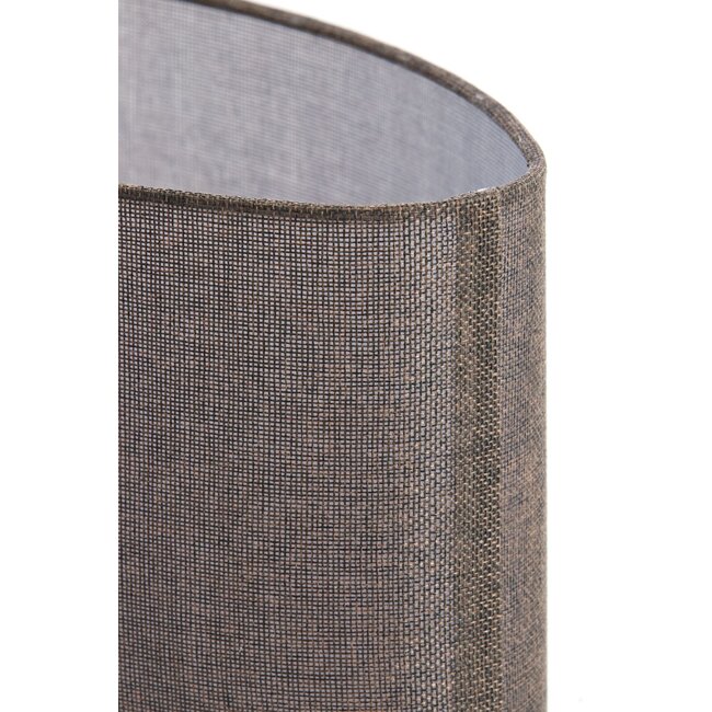 Light & Living Kap ovaal 38-17,5-28 cm BRANFO linnen donker bruin