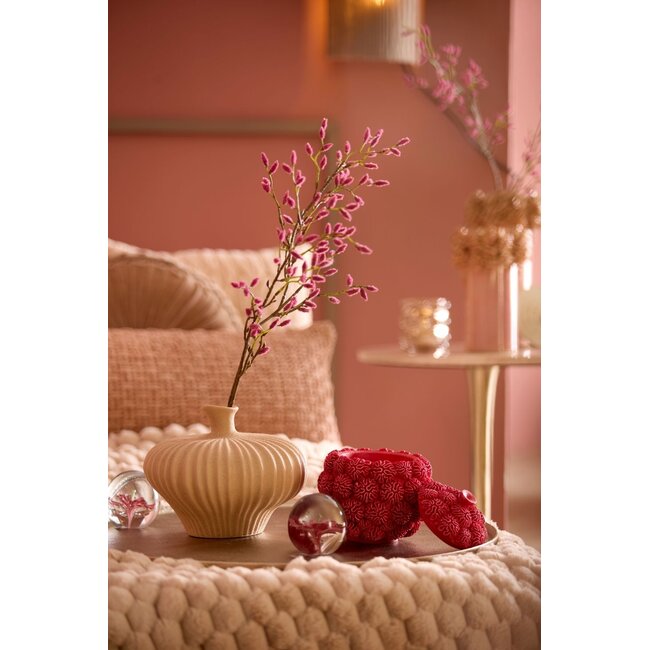 Light & Living Vaas deco 23x22,5x18 cm NEVANO mat perzik