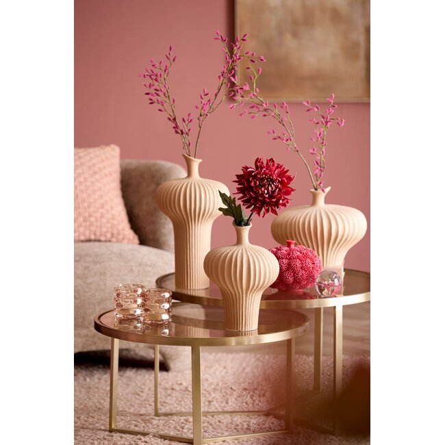 Light & Living Vaas deco 31x29,5x25,5 cm NEVANO mat perzik