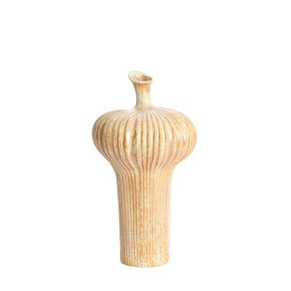 Light & Living Vaas deco Ø23,5x42,5 cm NEVANO crème+oranje-bruin