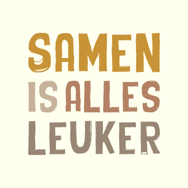 Tegeltje samen is alles leuker