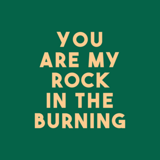 Tegeltje rock in the burning