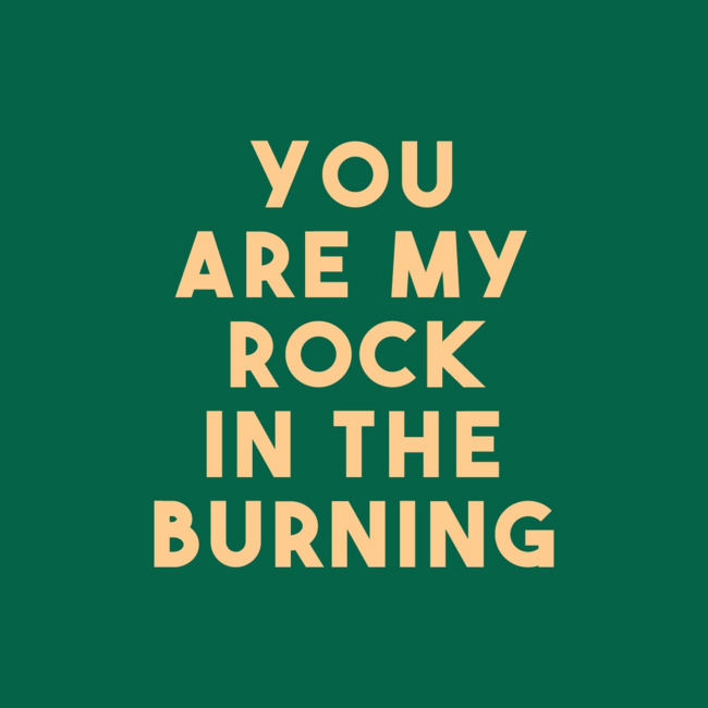 Tegeltje rock in the burning