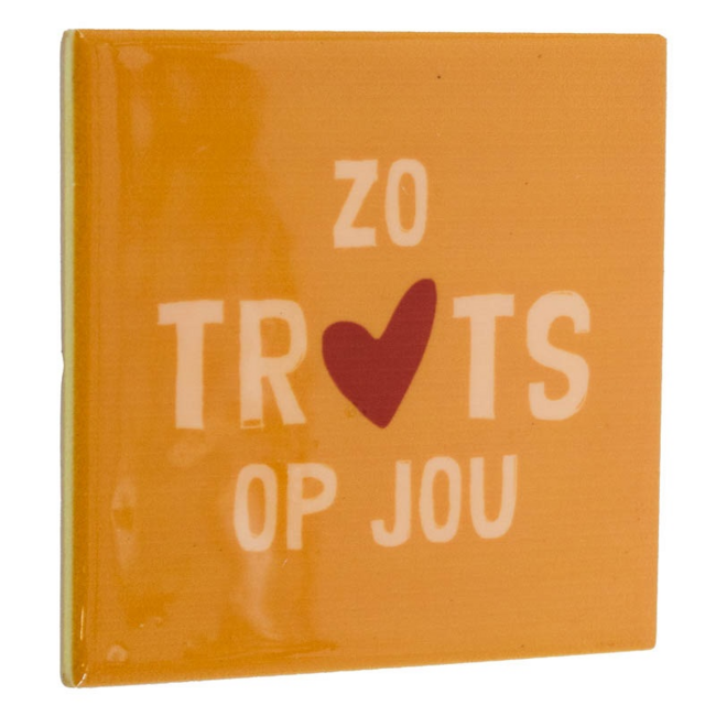 Tegeltje zo trots op jou