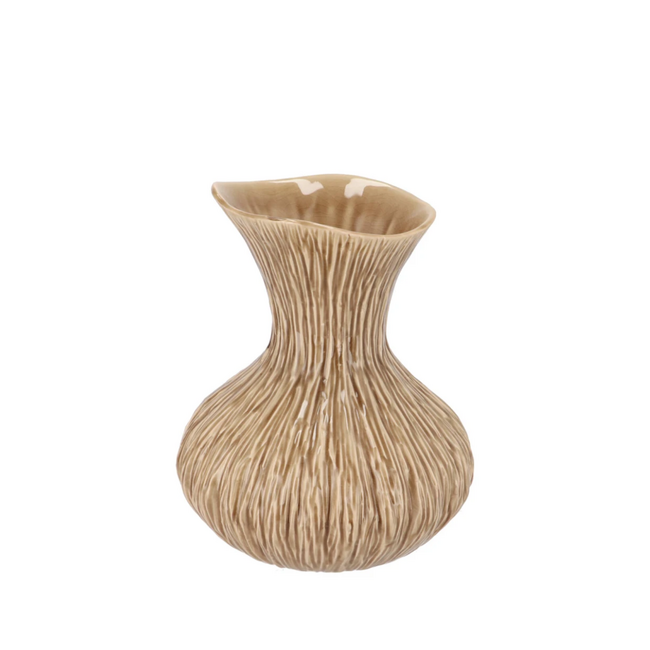 Vaas 'Mirre' – Sand / Beige – 14 x 14 x 18 cm